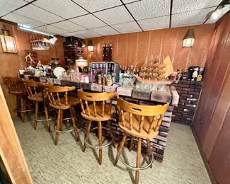  Loaded basement bar.