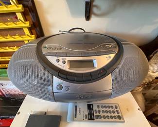 Portable Sony CD player.