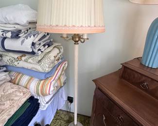 Marble base floor lamp.