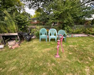 Red well water pump.