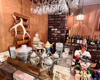 Beer stein collection.