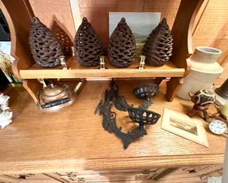 Candle holders & wall oil lamp holders.