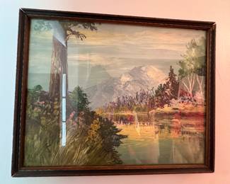 Mountain landscape wall art.