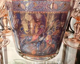 Houze glass pheasant ice bucket.