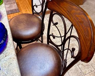 Counter height kitchen stools.