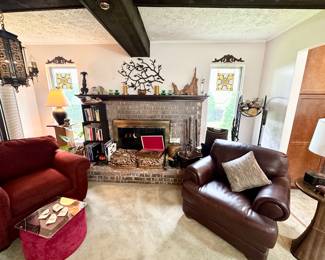 Family room fireplace.