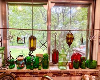 Glass in the kitchen window.