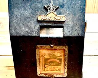 1936 penny play cigarette slot machine. 