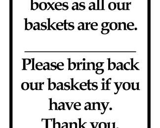 baskets gone
