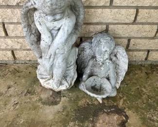2 ANGEL DECOR STATUES