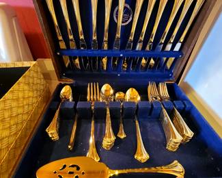 Gold plated silverware 