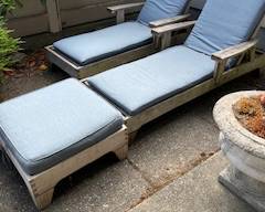 Smith & Hawken Teak Chaise Lounges