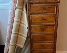 Seven Drawer Faux Bamboo Cabinet