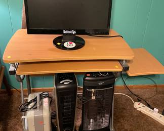 Computer Desk, Computer Monitor, Floor Portable Heaters