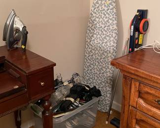 Ironing Board, Vacuum, Iron, Hangers