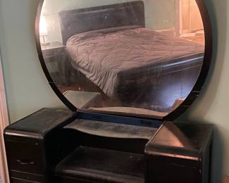 Bedroom Set Vanity Black Enamel