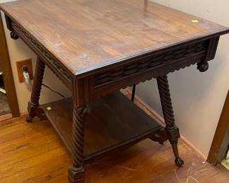 Eastlake Lamp Table with Claw Feet