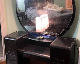 Bedroom Set Vanity Black Enamel