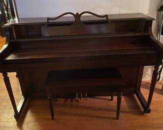Estey International Awards Console Piano with Original Keys
