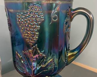Carnival Glass Pitcher Peacock