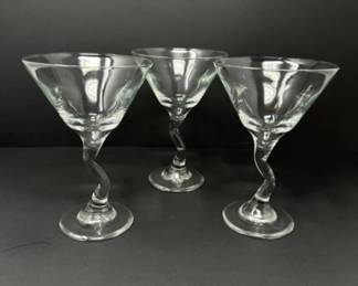Z-Stem Martini Cocktail Glass - Set of 3	