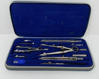 Vintage LIETZ 3015-42 Drafting Drawing Compass Set	