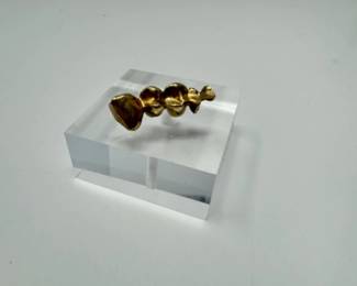 Gold-Filled Dental Bridge w/ Real Teeth #2 (Approx.4.14g)	