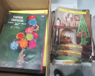 Macrame , knitting, crochet, and other vintage craft booklets