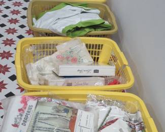 TONS of old stock linens and curtains