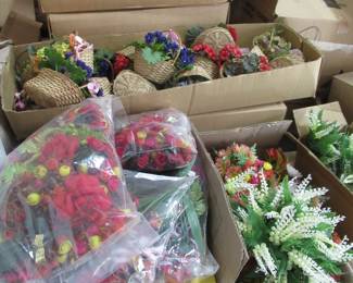 vintage plastic flowers