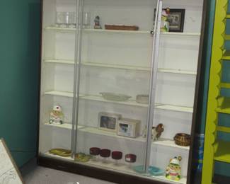 Loads of shelving, display fixtures, display cases