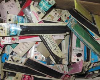 old stock zippers, sewing , and craft supplies
