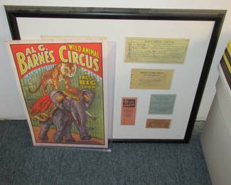 circus tickets and posters