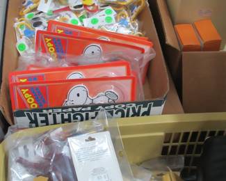 bag lots, craft supplies, vintage snoopy & peanuts items