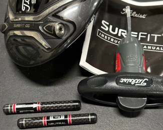Titleist 917 D3 Driver 9.5 - RH
$135.00 ( suggested amount)

Project X -7C3 Stiff Shaft 73g - Blue
Golf Pride Grip - Standard Size in great condition with minimal signs of wear

Pre-owned driver meticulously maintained. Great condition overall with minor wear on bottom and face.  Titleist adjustment tool and SUREFIT weights included; no original head cover.  Authentic with Serial Number.
