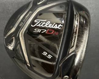 Titleist 917 D3 Driver 9.5 - RH
$135.00 ( suggested amount)

Project X -7C3 Stiff Shaft 73g - Blue
Golf Pride Grip - Standard Size in great condition with minimal signs of wear

Pre-owned driver meticulously maintained. Great condition overall with minor wear on bottom and face.  Titleist adjustment tool and SUREFIT weights included; no original head cover.  Authentic with Serial Number.

