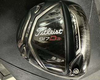 Titleist 917 D3 Driver 9.5 - RH
$135.00 ( suggested amount)

Project X -7C3 Stiff Shaft 73g - Blue
Golf Pride Grip - Standard Size in great condition with minimal signs of wear

Pre-owned driver meticulously maintained. Great condition overall with minor wear on bottom and face.  Titleist adjustment tool and SUREFIT weights included; no original head cover.  Authentic with Serial Number.
