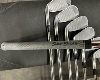 Titleist 716 AP2 Forged Irons 4-PW - Stiff Flex
$425.00

Men's Right-Handed Forged Irons
4 Iron through PW (7 clubs total) - Standard lofts and lie (PW 46 degree)
Project X Rifle 5.5 Stiff Shafts
Superstroke Grey Grips - Standard Size (5-PW); Factory Titleist Grip - Standard Size (4 Iron)

Preowned clubs in great condition that have been meticulously maintained. Clubs are authentic and have serial numbers as shown in photos.
