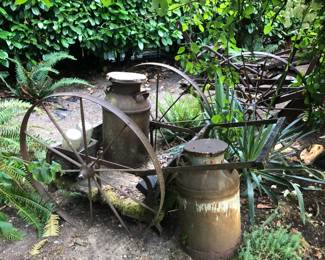 Rusty Antique Milk Wagon Cart
