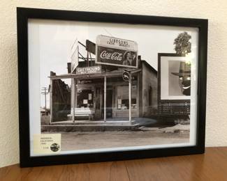 1940 Photo of Greyhound Bus Depot with Coca Cola Sign - Anderson California