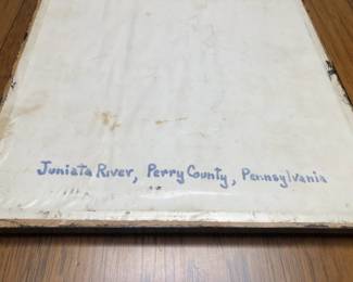 The inscription on the back of the arrowpoints from Pennsylvania.