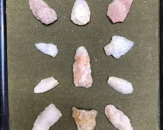 Quartz and Quartzite artifacts from Chesapeake Bay area Maryland.
