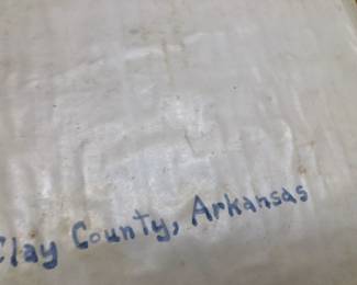 Inscription on back of arrow points from Arkansas