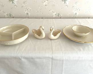 Lenox Chip Dip, Sectional Bowl, Swans