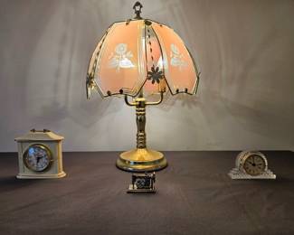 Lamp And Small Clocks