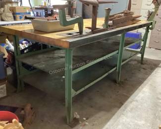 Large Shop Table with tooling