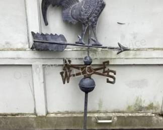 Copper rooster weathervane