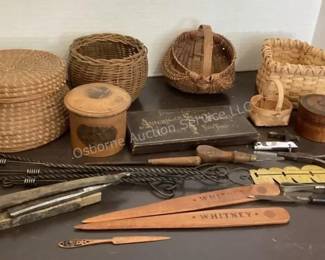 Vintage baskets & boxes