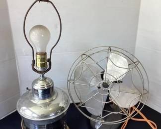 Vintage Lamp & Fan