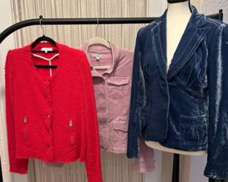 3 Women’s Designer Textured Blazers M/8